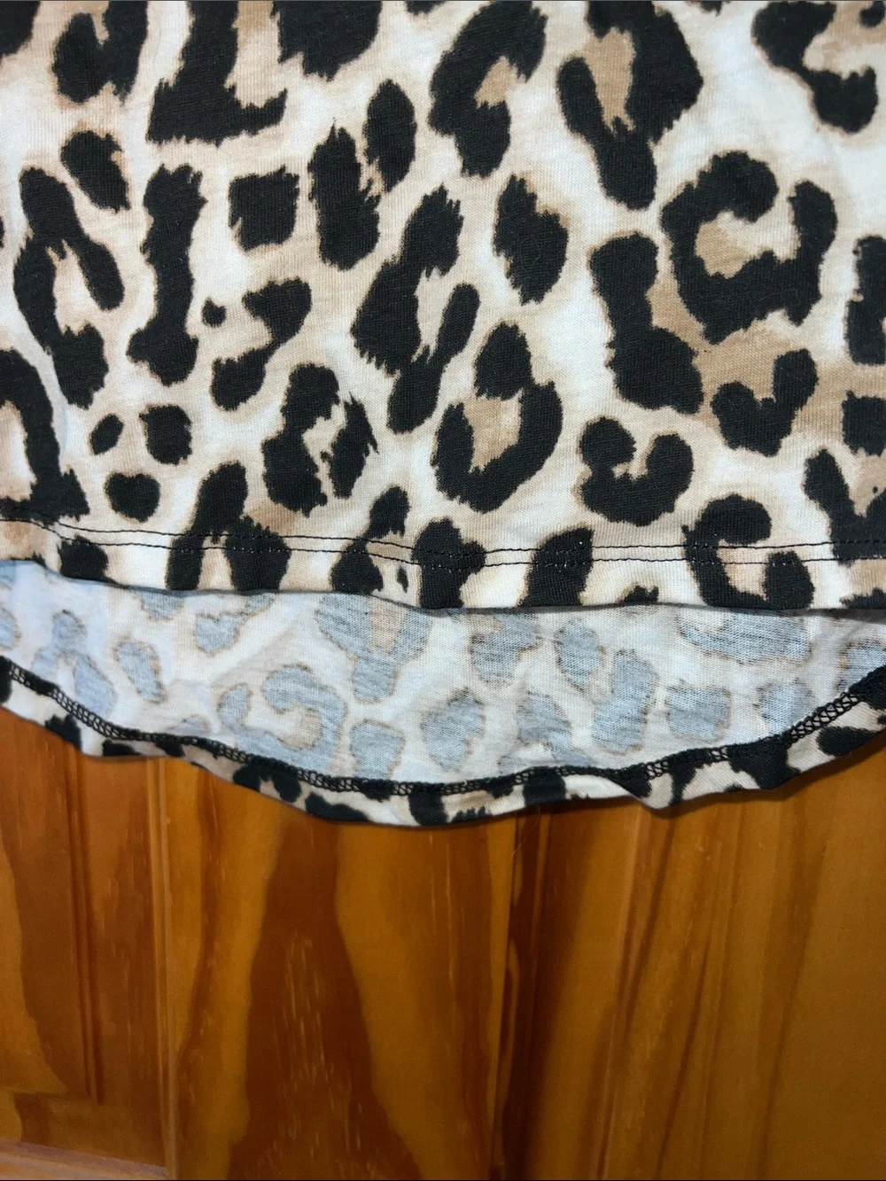 Justice Black Raglan Leopard Print Long Sleeve Tee with Rhinestone Pocket